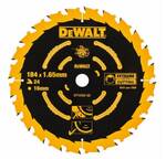 Kotouč řezný pilový na dřevo DT10302 184 × 1,6 × 16 mm 24 zubů DeWALT