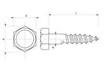 Vrut do dřeva DIN 571 – 10 × 40 mm ZB