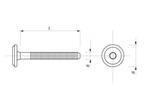 Šroub s plochou hlavou na imbus 17 mm 6x 120 mm Zn