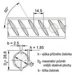 Betonářská ocel D 25 mm - výroba výztuže