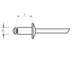 Nýt trhací 4 x 12 mm Al