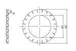 Podložka vějířová 8,4 mm M8 Zn