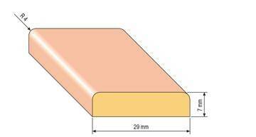 Lišta krycí – 29 × 7 × 2000 mm