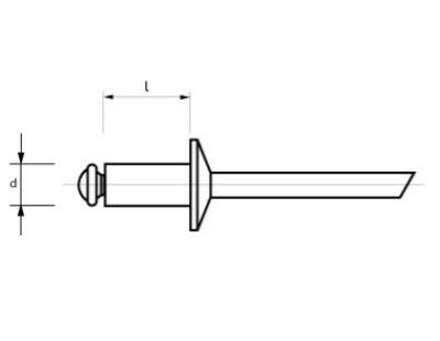 Nýt trhací 4,8 x 12 mm ocel