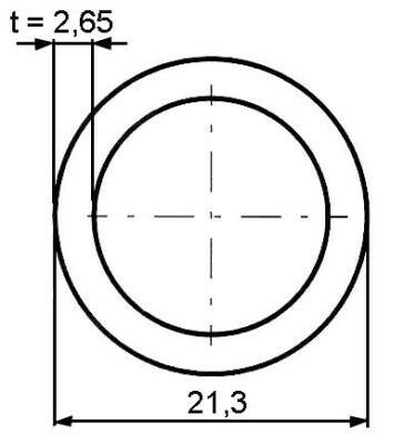 Trubka pozinkovaná svařovaná 1/2" (21,30x2,65mm)