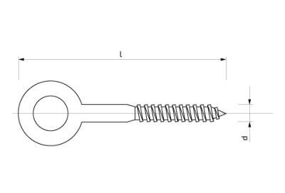 Lešenářský vrut s okem 12 x 230 mm Zn